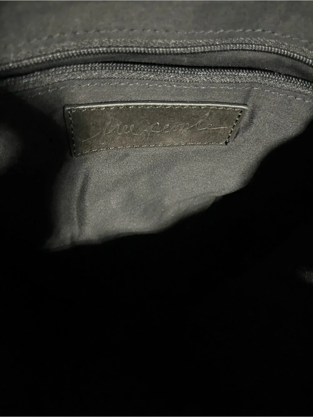 Free People Black Suede Flap Backpack